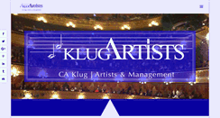 Desktop Screenshot of klug-artists.com