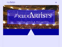 Tablet Screenshot of klug-artists.com